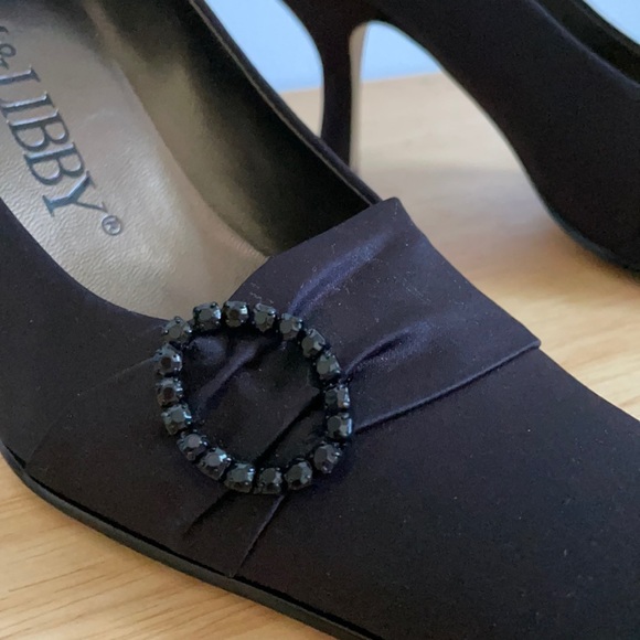 Sam & Libby Classy Black Evening Shoes, Size 6 - Picture 4 of 7